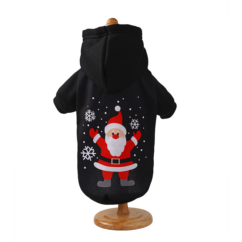 2023 Top Sale Printed Christmas Pet Clothes Warm Comfortable  Dog Hoodie