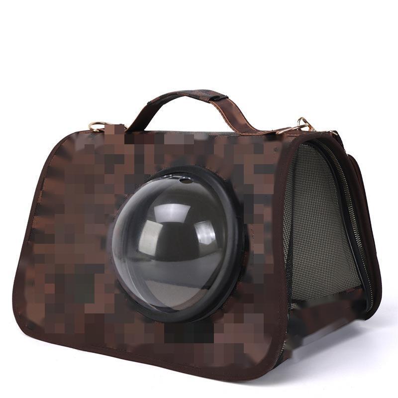 High Quality  Luxury Portable Leather Dog Carrier Bag Designer Brand  Pet Carrying Handbag with Pocket