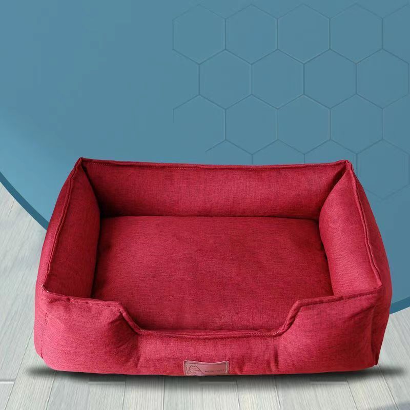 Washable Comfortable Safety Detachable Waterproof Pet Sofa Anti Slip  Cotton Rectangle Nest Puppy Sleeping Bag Cushion Dog Bed