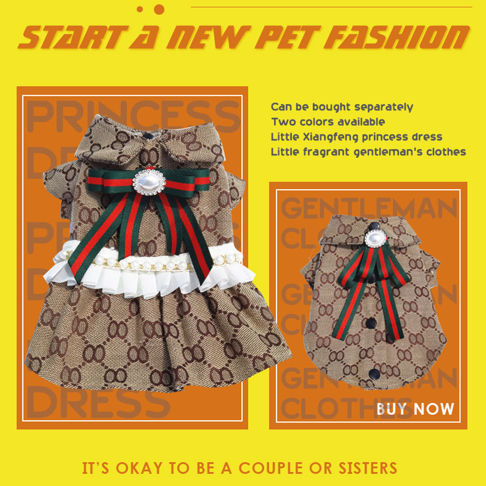 2023 Top Sale Adorable Pet Clothes Pet Dog Dress Classic Design Pet Clothing