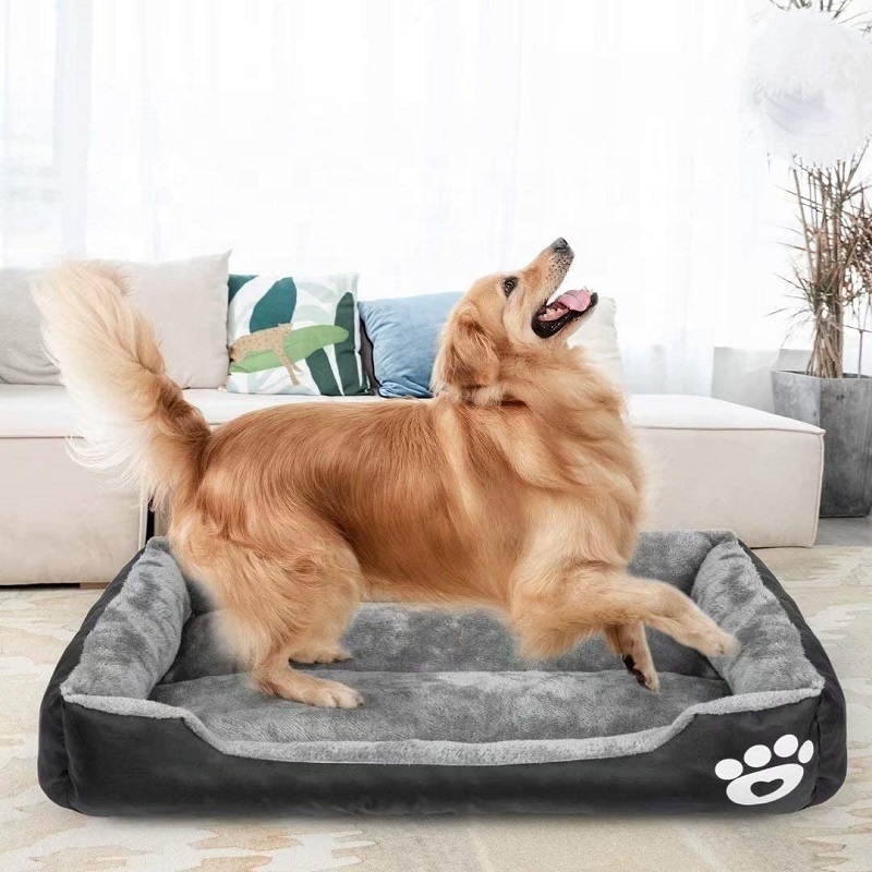 Washable Comfortable Safety Pet Sofa Extra Firm Cotton Breathable Rectangle Nest Puppy Sleeping Bag Cushion Dog Bed