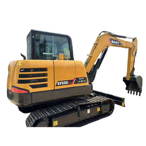 Used mini SANY SY55C Pro Hydraulic Crawler Excavator machine second hand digger