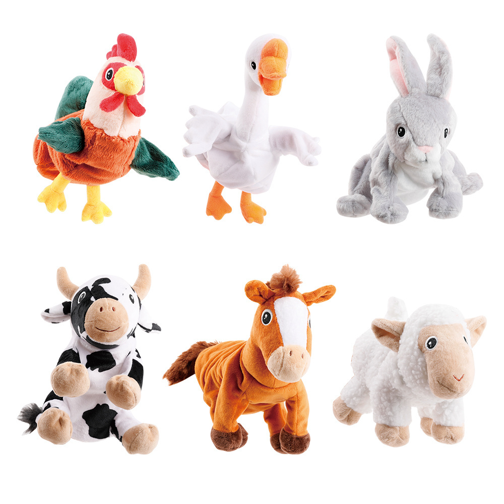 New Educational Farm Animal Hand Puppet Doll Toy Rich in Content