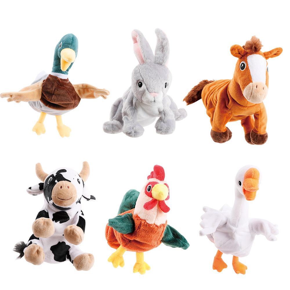 New Educational Farm Animal Hand Puppet Doll Toy Rich in Content