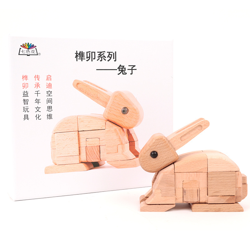 Original Design Wooden No-paint Safely Educational Assemble Building Block Toys