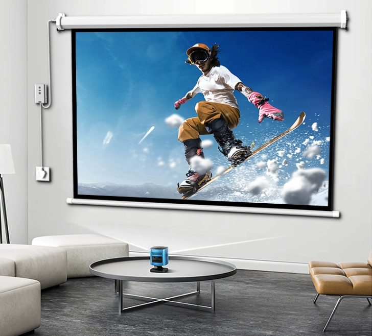 Huge Size 180'' 200'' 250'' 300'' 400 inch Electric Projection Screen 4K Tubular Motor Projector Screen With Remote Control