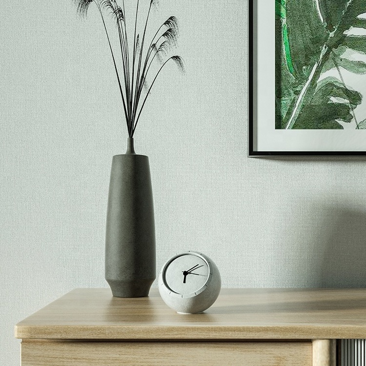 Half Ball Shape Cool Cement Quartz Table Clock Needle Concrete Desk & Table Clocks