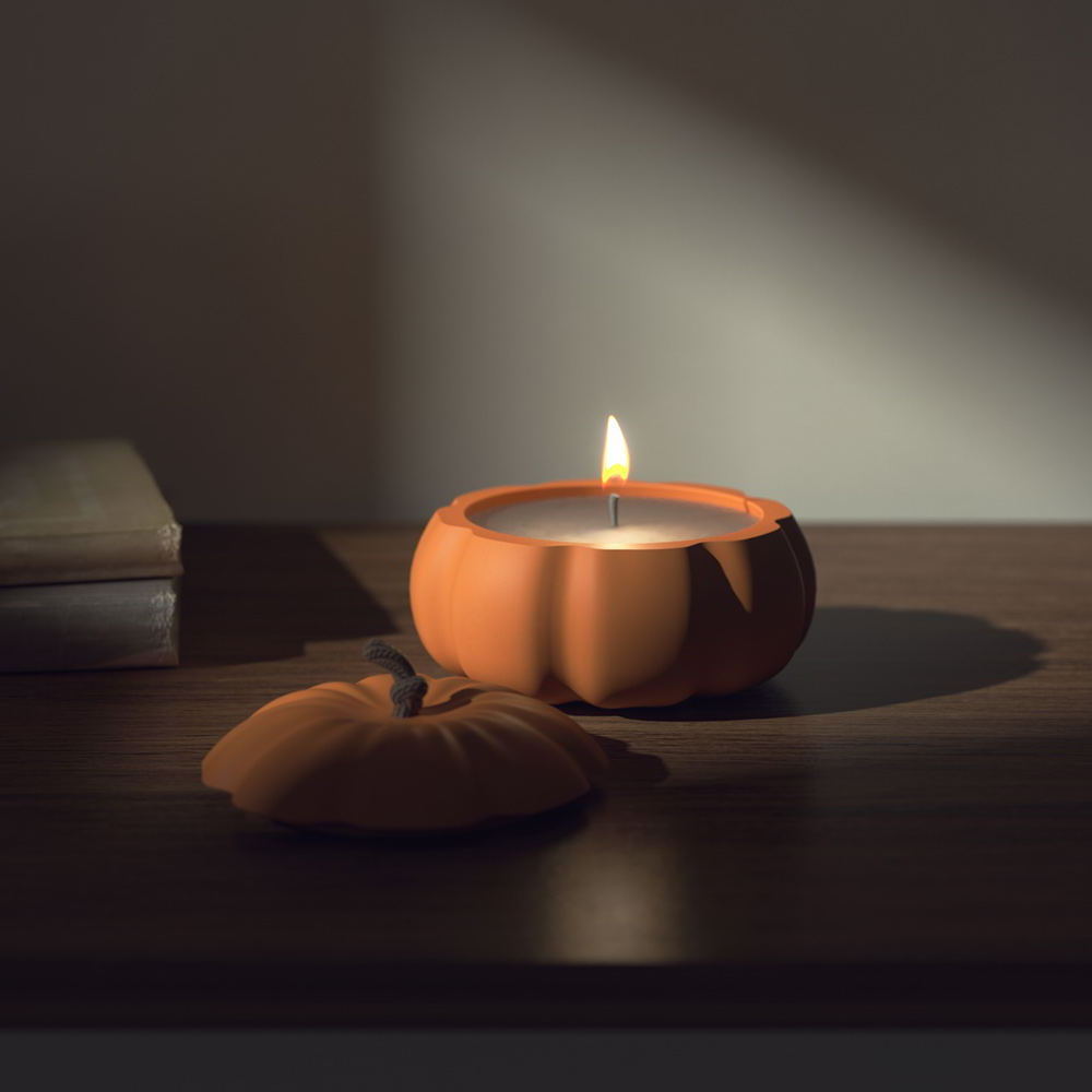 High Quality Heat Resistant Unique Design Pumpkin Shape Candle Jar Concrete Empty Candle Jar Luxury Custom Empty Candle Jar