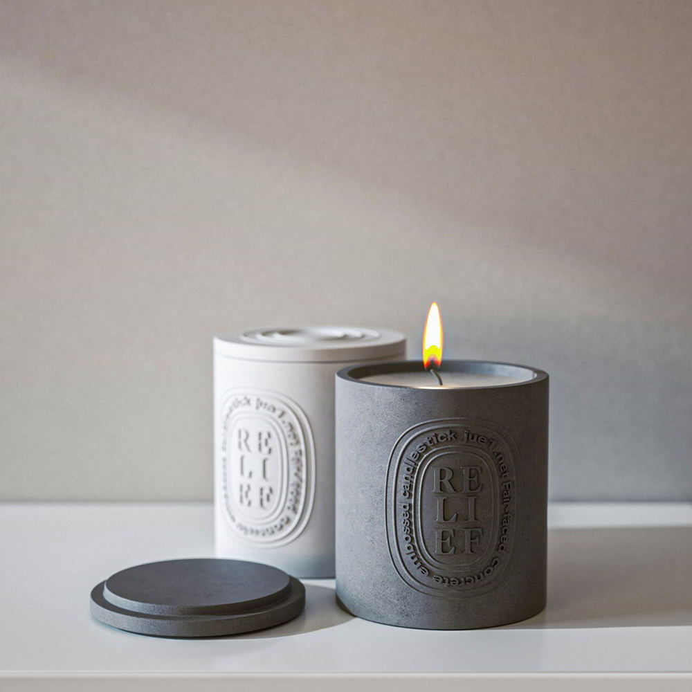 Factory Direct Sales Custom Logo Modern 8oz Cement Concrete Candle Jar With Lid In Bulk Wholesale Cement Candle Holder For Sale