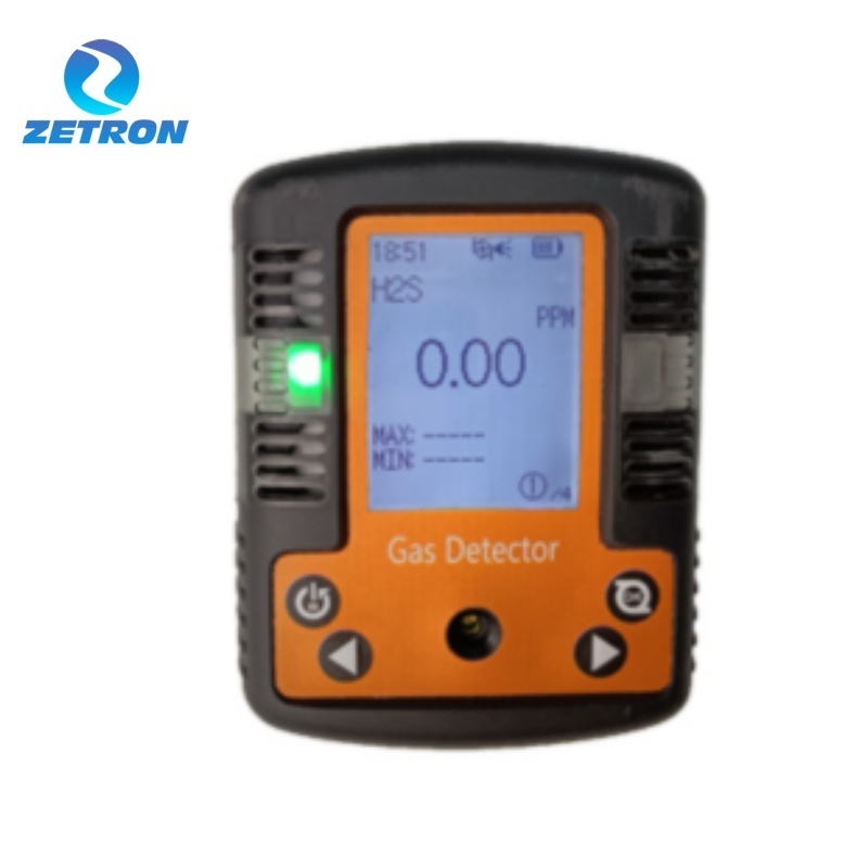 Zetron MS104K-M Data logger Rechargeable Portable Gas Detector O2 CO H2S LEL for Confined Space