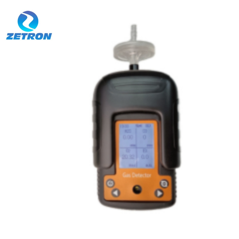 Zetron MS104K-M Data logger Rechargeable Portable Gas Detector O2 CO H2S LEL for Confined Space