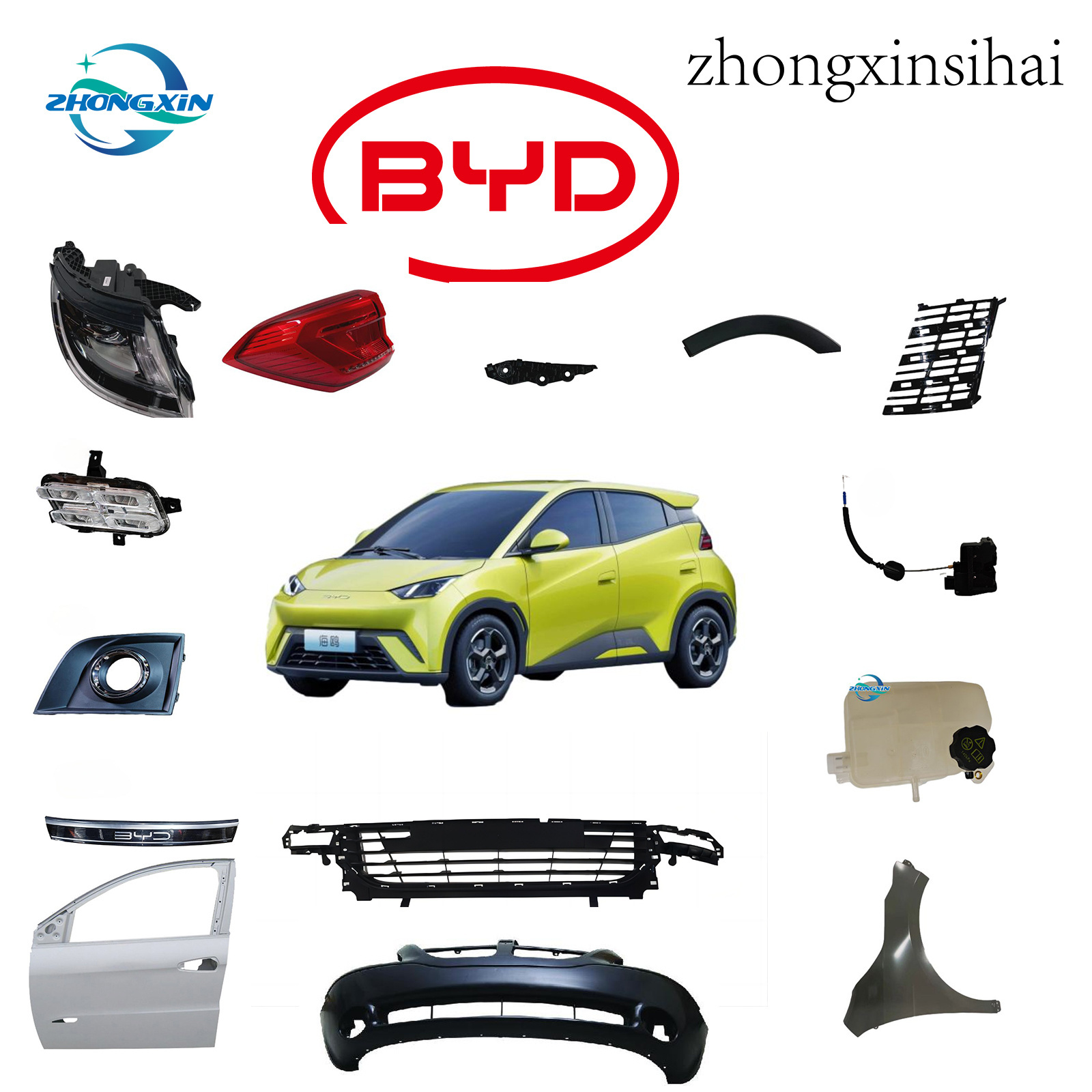 Wholesale of BYD electric car accessories front bumper china electric for byd song seagull tang yuan dohpin seal auto parts