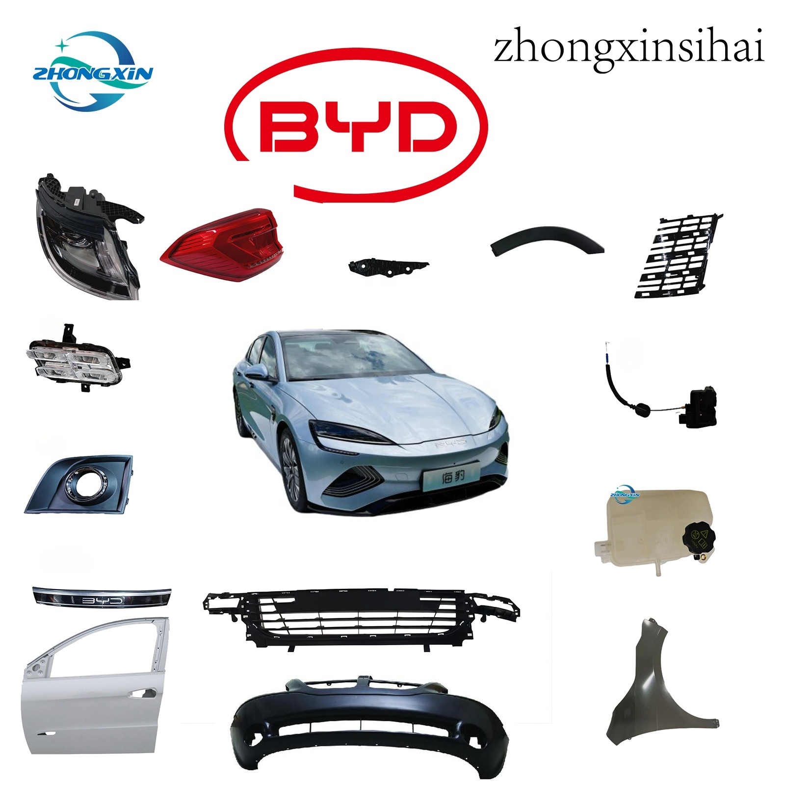 Wholesale of BYD electric car accessories front bumper china electric for byd song seagull tang yuan dohpin seal auto parts