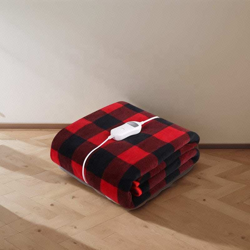 2023 Wholesale Flannel Sherpa Electric Warming Blanket Manufacturers with 1-10h Timer