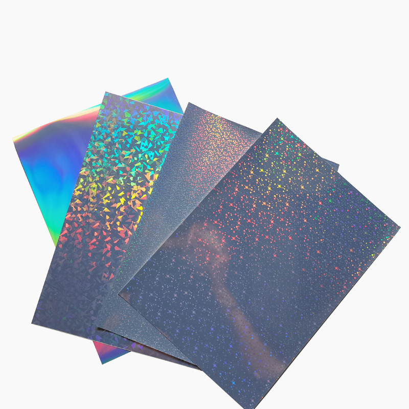 A4 holographic paper waterproof printable vinyl self adhesive sticker paper for laser inkjet sticker printer