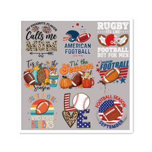 football Thanksgiving Day  Screen Heat Transfer  Print High Quality Printing Vinyl Designs Plastisol Heat Transfers For T-shirt