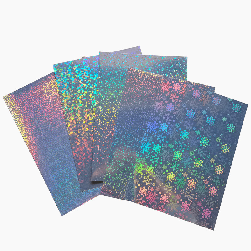 A4 holographic paper waterproof printable vinyl self adhesive sticker paper for laser inkjet sticker printer