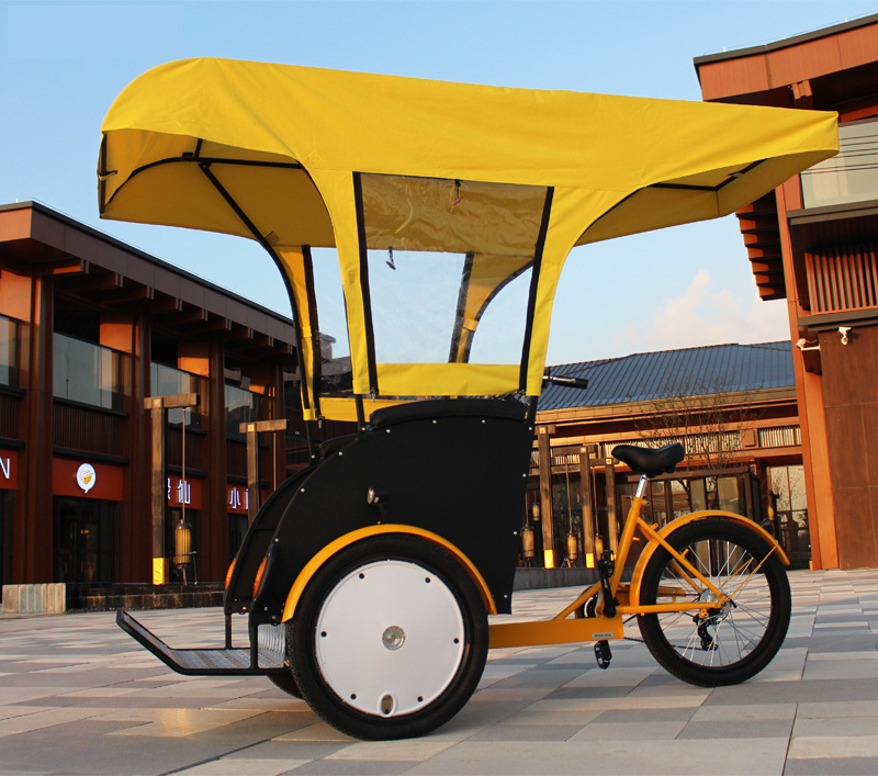 3 wheels reverse pedicab rickshaw with roof for disabled elderly