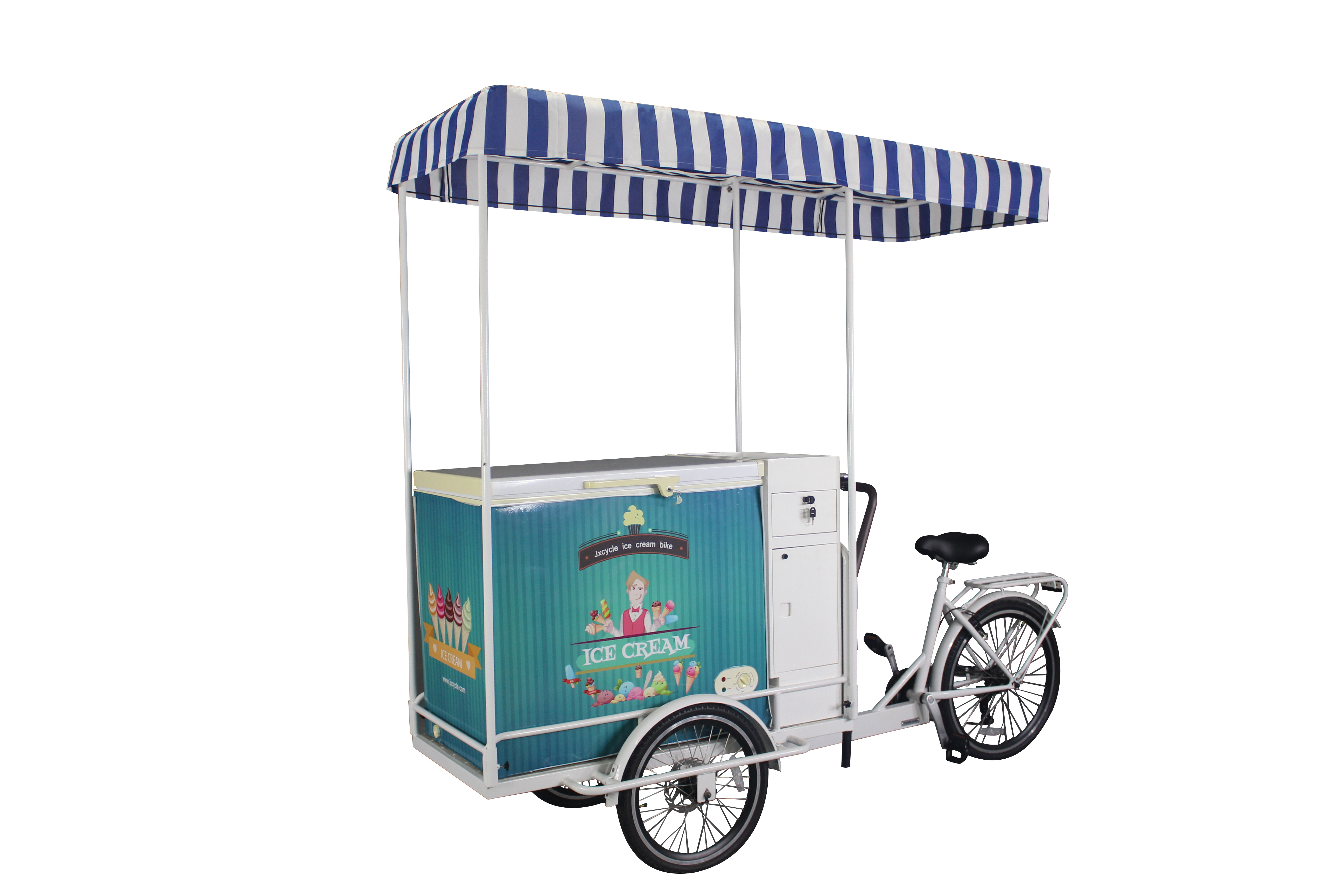 new 3 wheels electric solar roof freezer bike tricycle