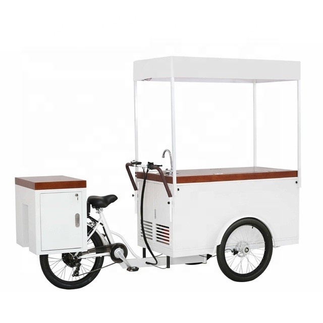 Vending cart solar ice cream bike with battery freezer for sale