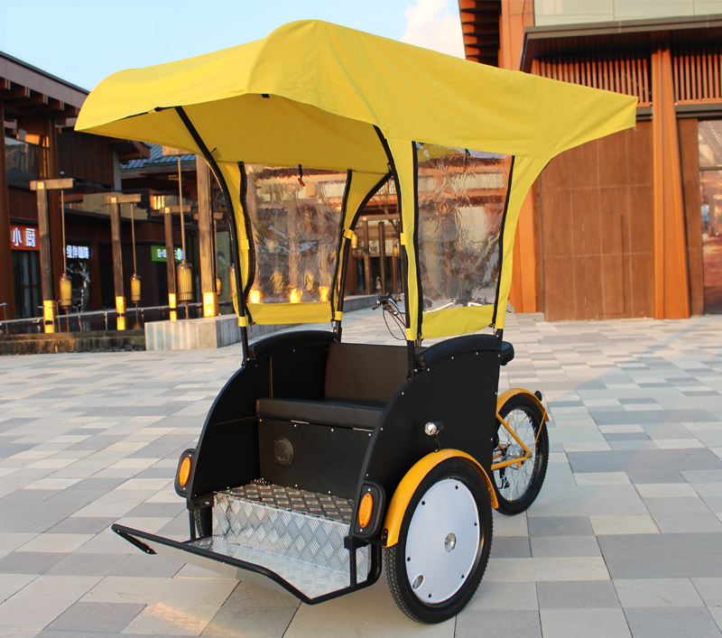 3 wheels reverse pedicab rickshaw with roof for disabled elderly