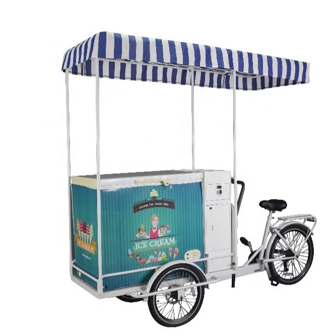 new 3 wheels electric solar roof freezer bike tricycle