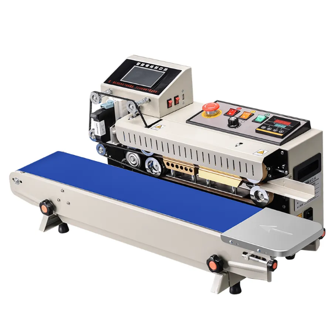 YOUNGSUN Inkjet Printing Smart Industrial Plastic Aluminum Foil Bag Sealer Continuous Band Expiry Date  Sealing Machine