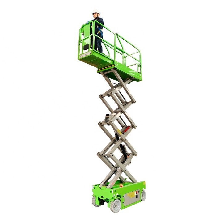 CE Certificates 6m 10m 12m Rough Terrain Electric Man Lift Wheel Scissor Lift