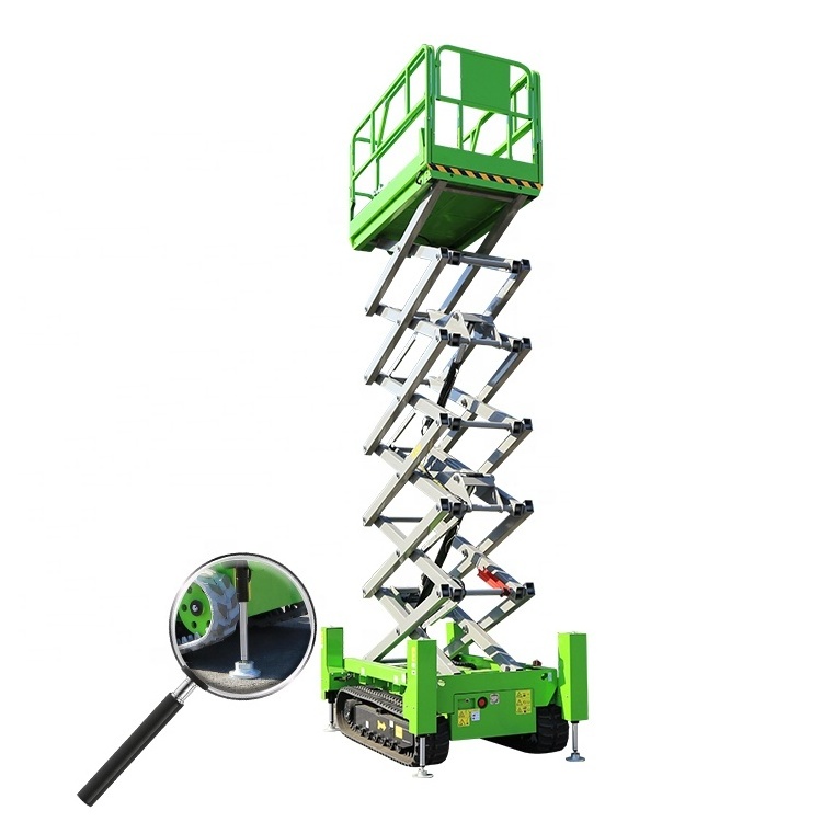 Customized Hydraulic Crawler Scissor Lift  Mid Rise Scissor Lift Platform for Glass Cleaning