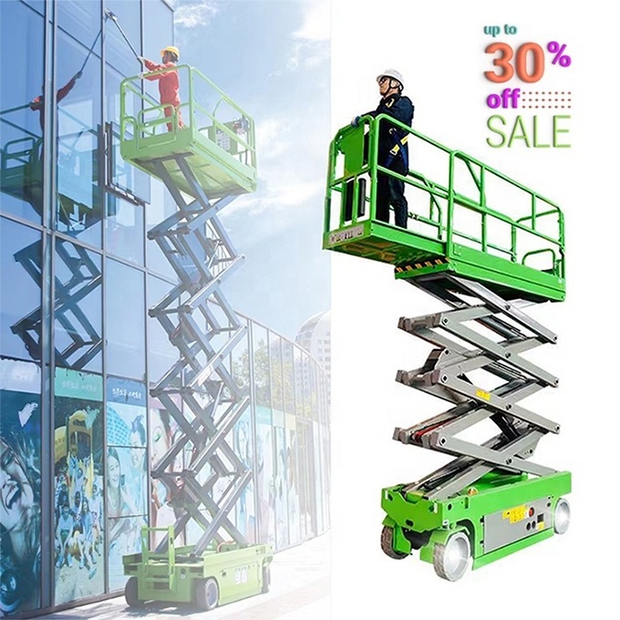 320kg 12m Self Propelled Mini Scissor Lift For Roof Working