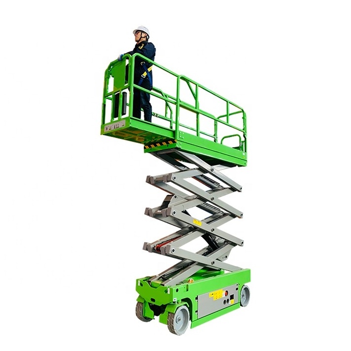 CE Certificates 6m 10m 12m Rough Terrain Electric Man Lift Wheel Scissor Lift