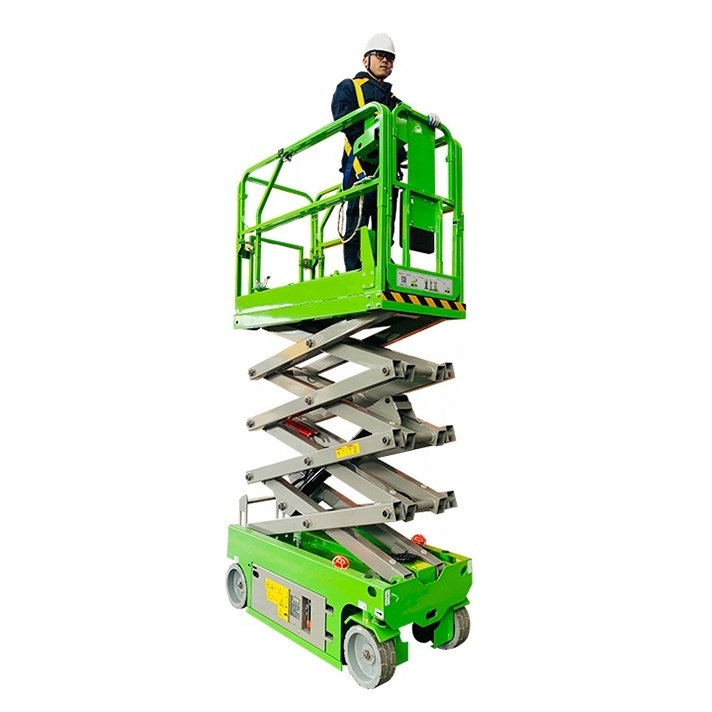 CE Certificates 6m 10m 12m Rough Terrain Electric Man Lift Wheel Scissor Lift