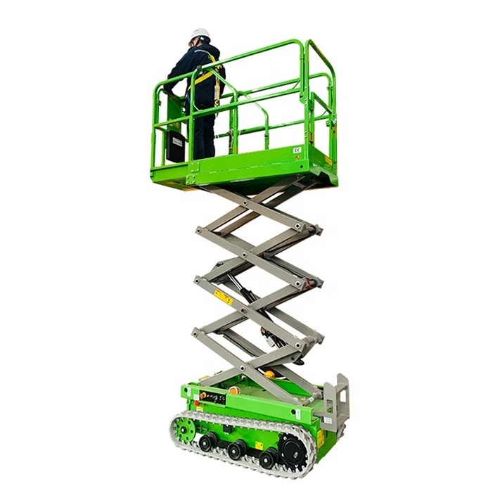 3m-12m Manlift Aerial Tracked Scissor Lift For Outdoor