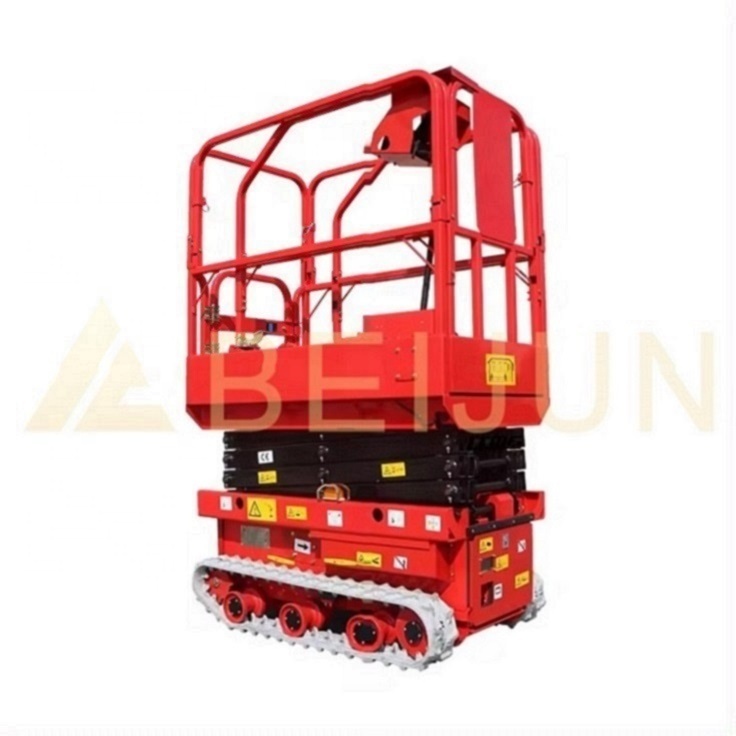 8m 9m 12m 200kg Electric Hydraulic Crawler Scissor Lift with Outriggers