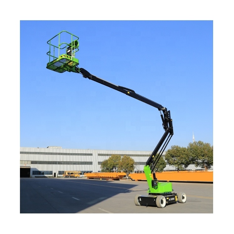 12M 14m 16M Self Propelled Articulated Electric  Boom Lift Aerial Work Platform for Glass Cleaning