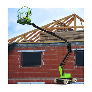 12M 14m 16M Self Propelled Articulated Electric  Boom Lift Aerial Work Platform for Glass Cleaning