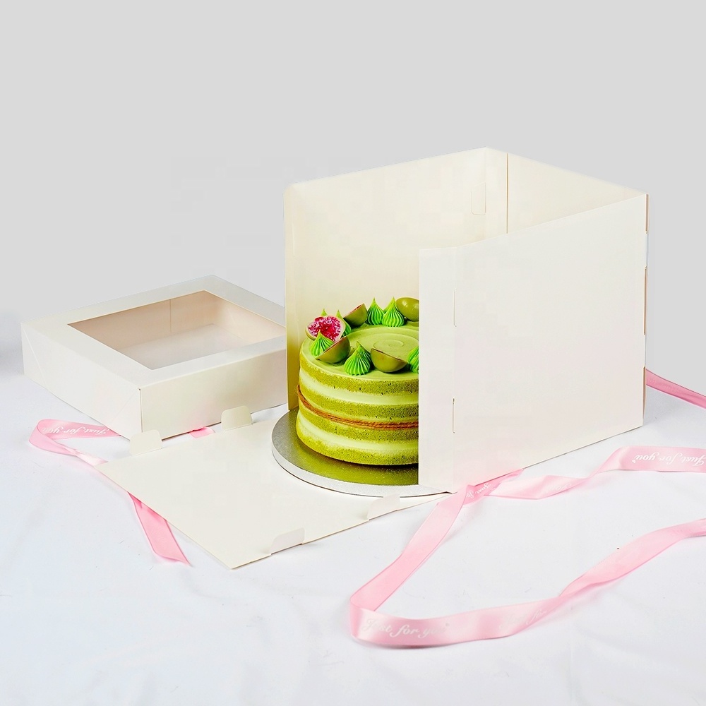 Wholesale Different Sizes Handmade With Plastic Window Cake Box 12 X 12 X 12 Packaging Cake Boxes