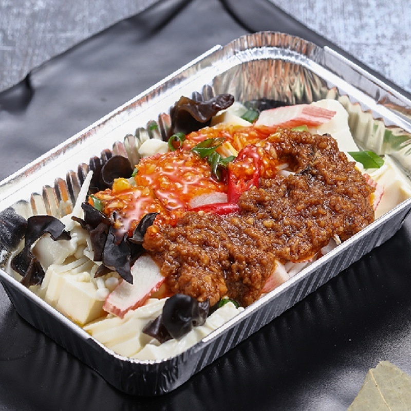 Food Grade Disposable Tin Foil Baking Pan/Trays with lids Barbecue Box Takeaway Aluminum Foil Tableware Fast Food Container