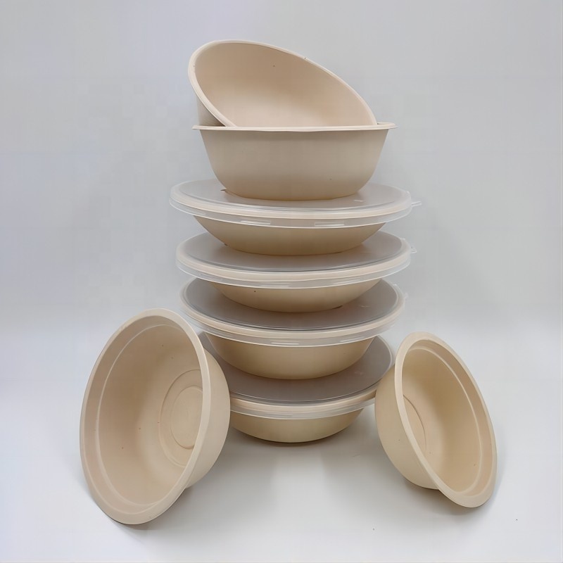 Paper With Lid Paper Plates Bowls Salad Bowl Wholesale Round Paper Bowl