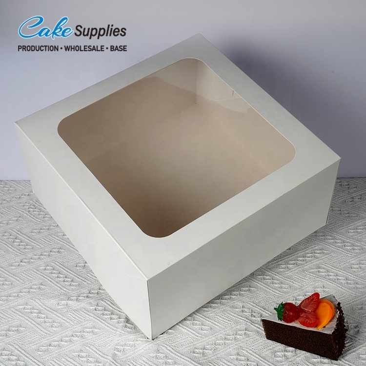 Custom Competitive Price 10X10X12 Cake Box 2022 Hot Selling Low Price White Printed Personalized Wedding Cake Paper Box