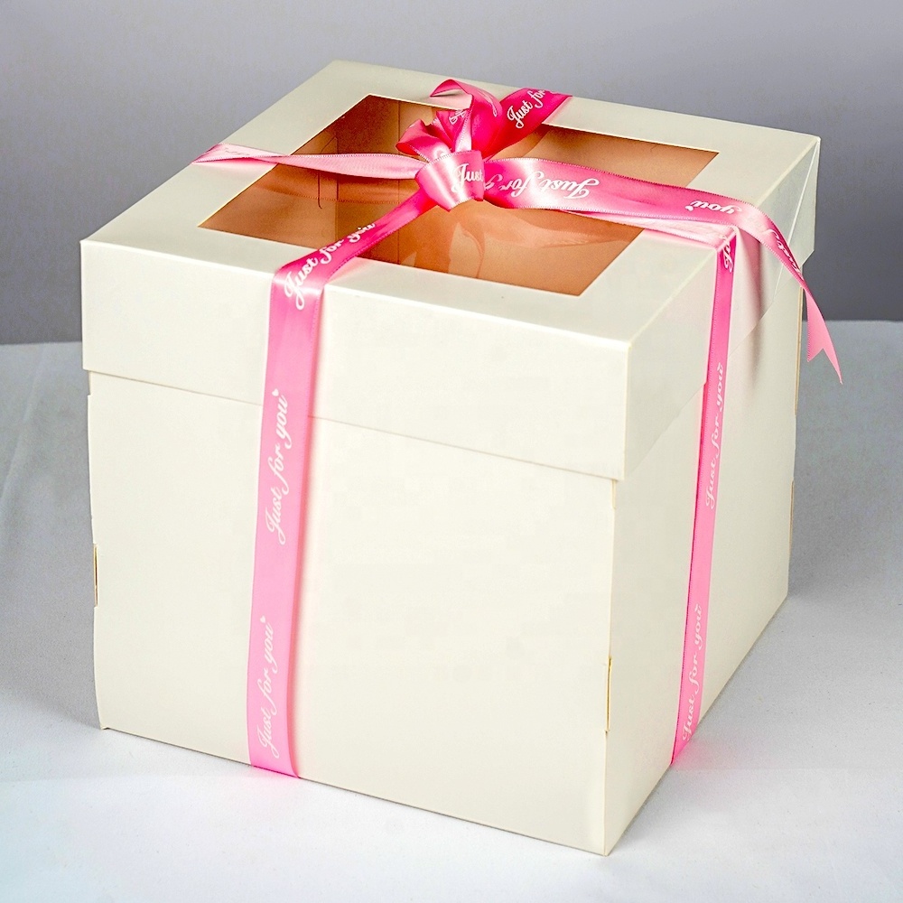 Wholesale Different Sizes Handmade With Plastic Window Cake Box 12 X 12 X 12 Packaging Cake Boxes