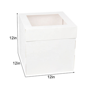 Wholesale Different Sizes Handmade With Plastic Window Cake Box 12 X 12 X 12 Packaging Cake Boxes