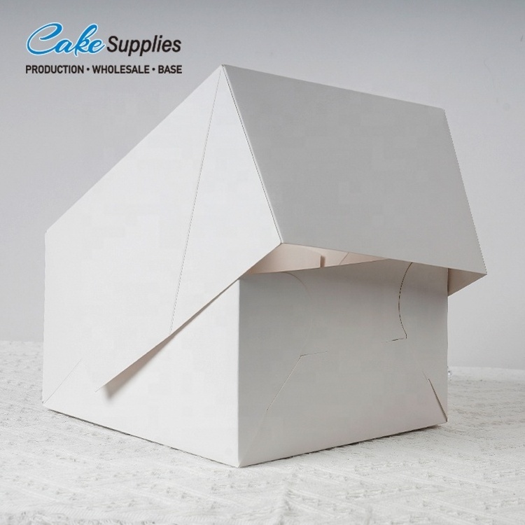 Custom Competitive Price 10X10X12 Cake Box 2022 Hot Selling Low Price White Printed Personalized Wedding Cake Paper Box