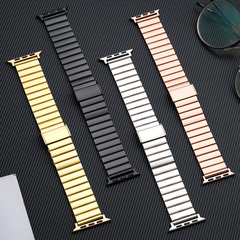 Solid Wrist Bracelet Watch Band Stainless Steel Metal Bracelet Strap For Apple Watch series 7