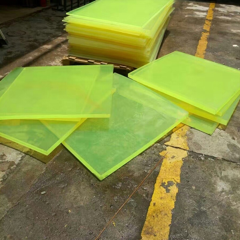 100mm thick Yellow transparent polyurethane pu sheet