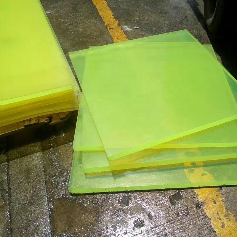 100mm thick Yellow transparent polyurethane pu sheet