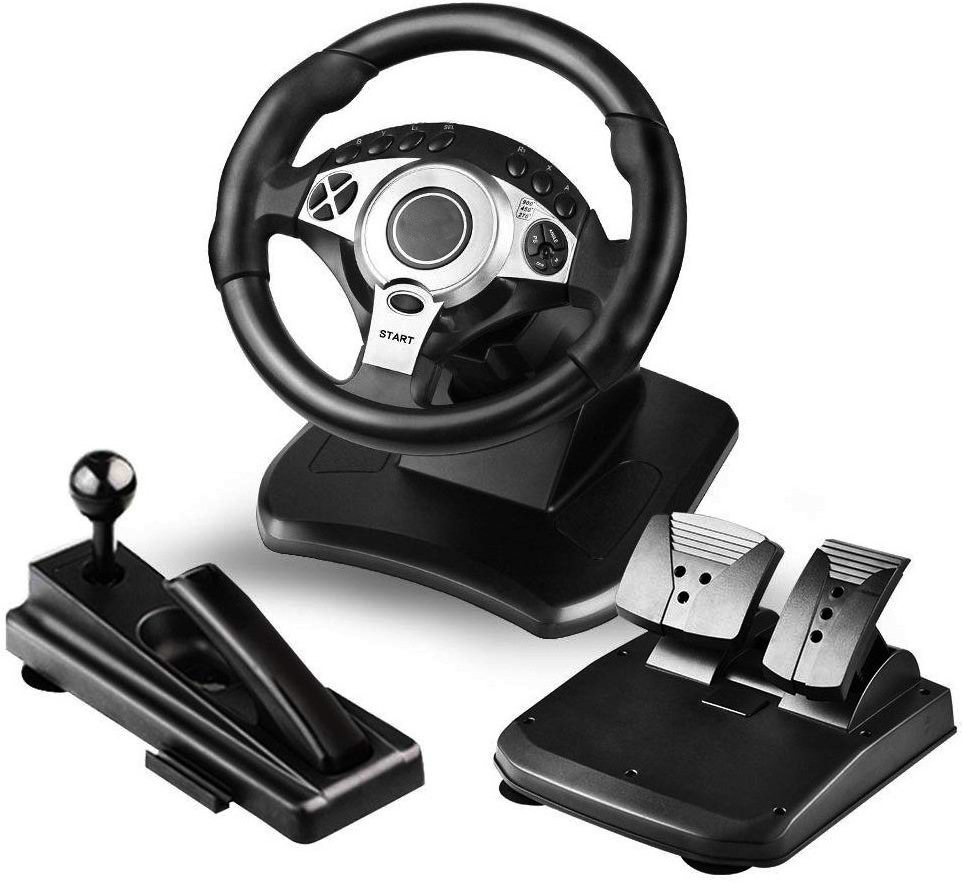 DATA FROG Gaming Racing Steering Wheel For PS4 Game Controller for Car Driving Gaming Handle