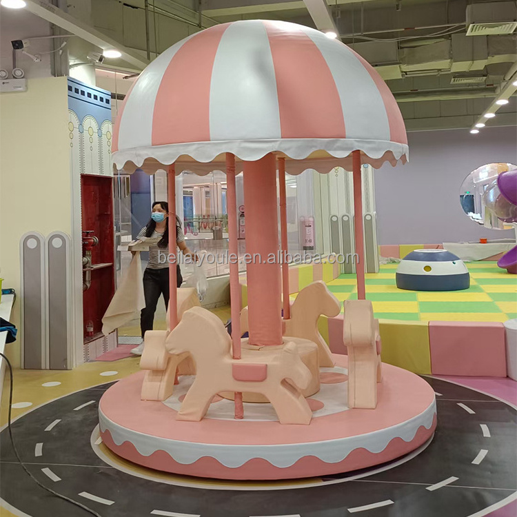 Commercial Kids Indoor EVA Fashion Soft Foam Portable Toddler Soft Foam Play Area Electric Carousel