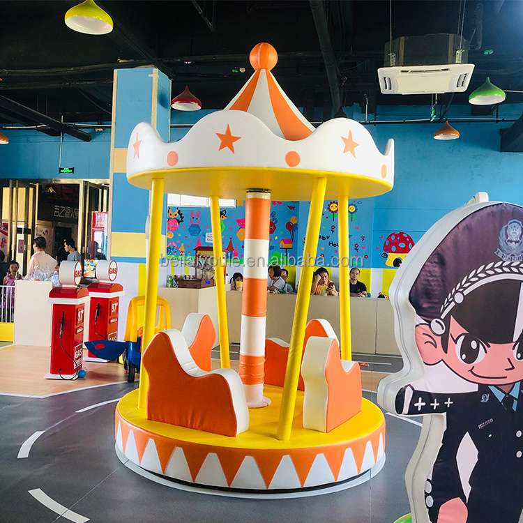 Commercial Kids Indoor EVA Fashion Soft Foam Portable Toddler Soft Foam Play Area Electric Carousel