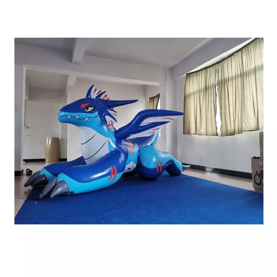 Beile Hot Selling PVC Inflatable Dragon Model Toy To Rider On Play